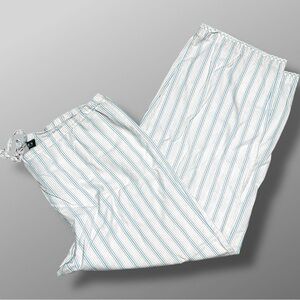 Lauren Ralph Lauren White Pants with Light Blue Stripes